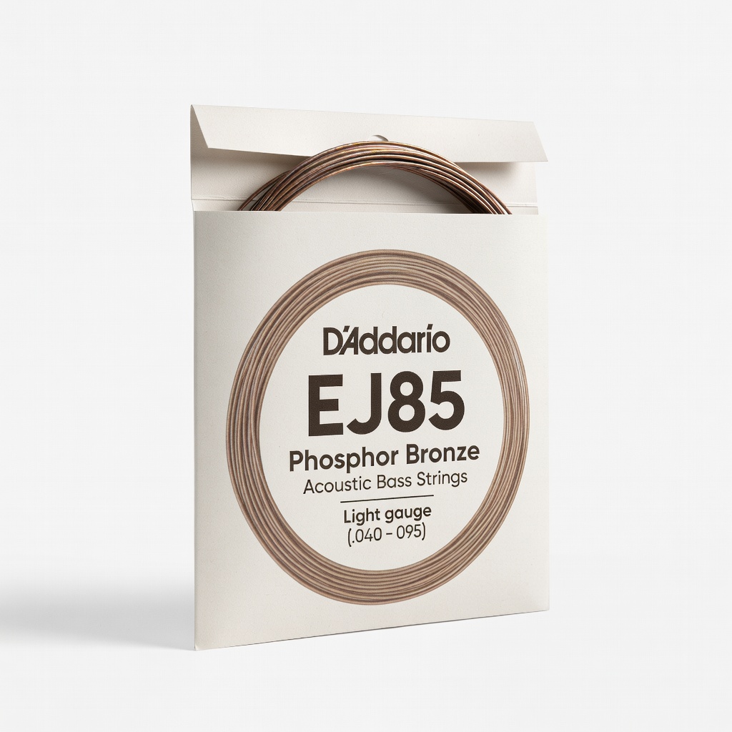 D'Addario EJ85 Phosphor Bronze Acoustic Bass Strings, Light .040-.095