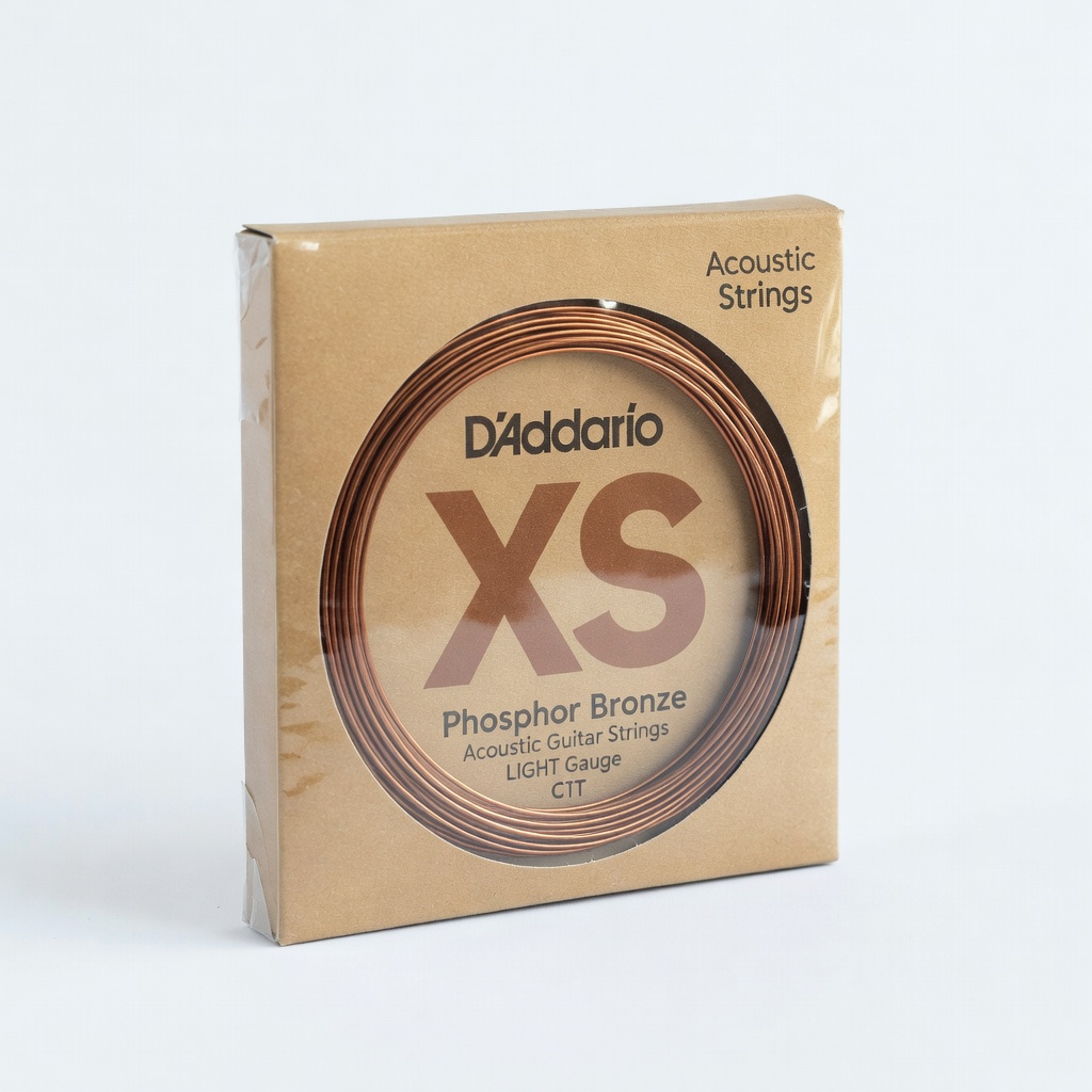 D'Addario XS Phosphor Bronze Coated Acoustic Strings, Light