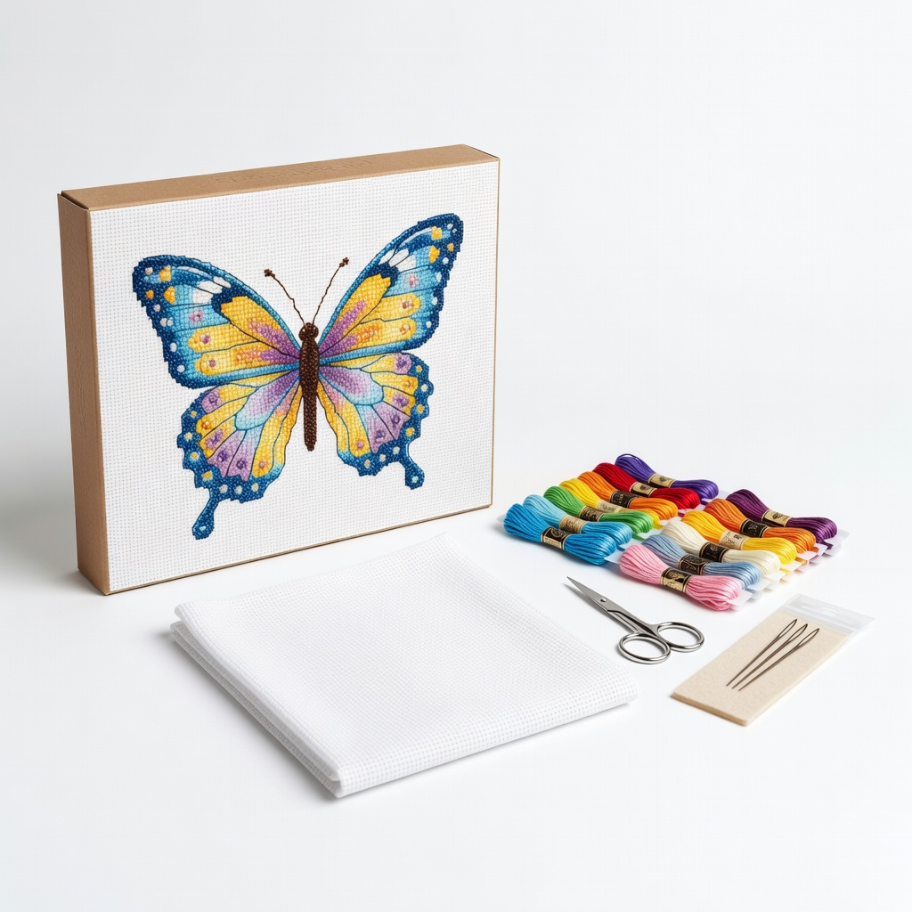 Dimensions Beginner Counted Cross Stitch Kit Beginner Butterfly