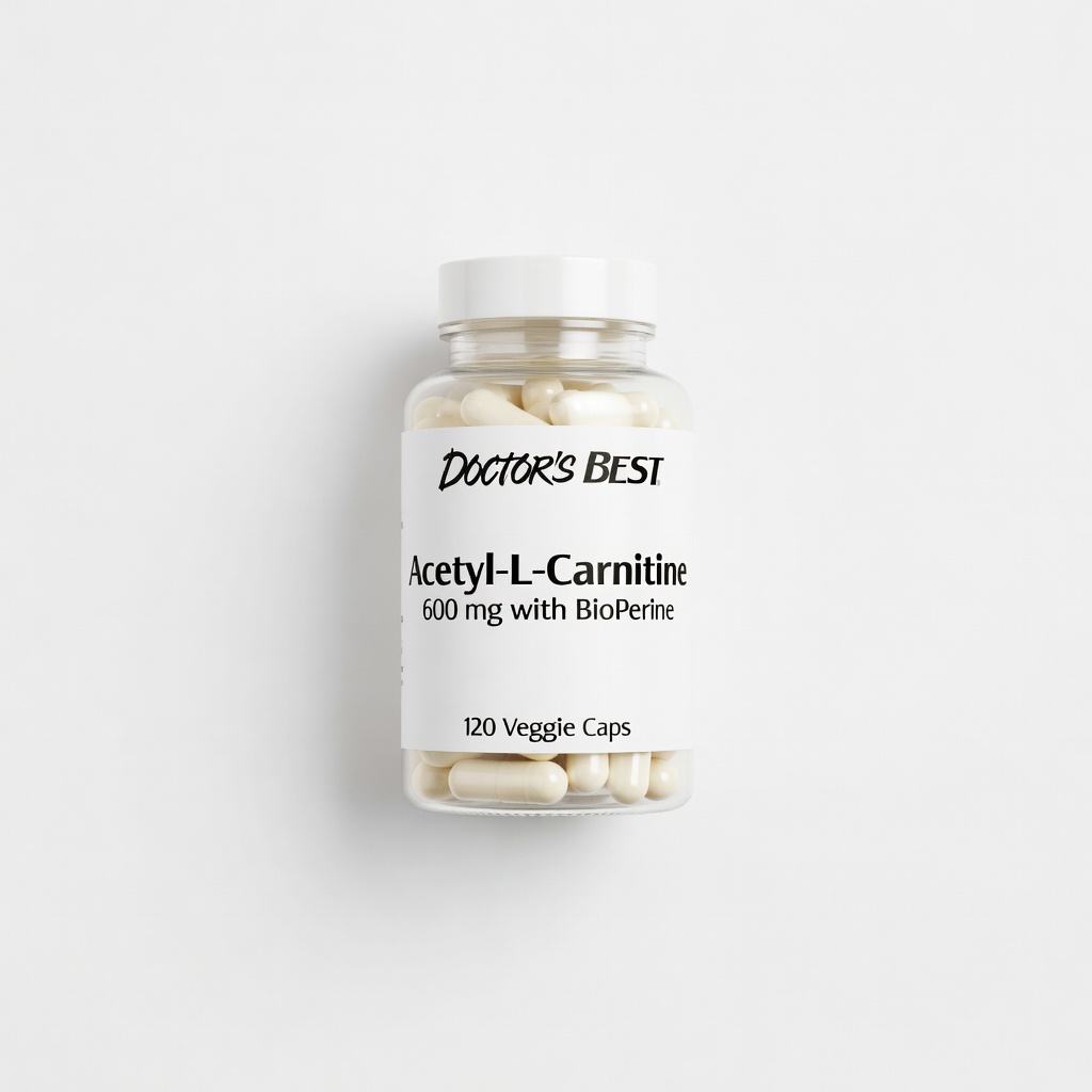 Doctor's Best Acetyl-L-Carnitine 600 mg with BioPerine, 120 Veggie Caps