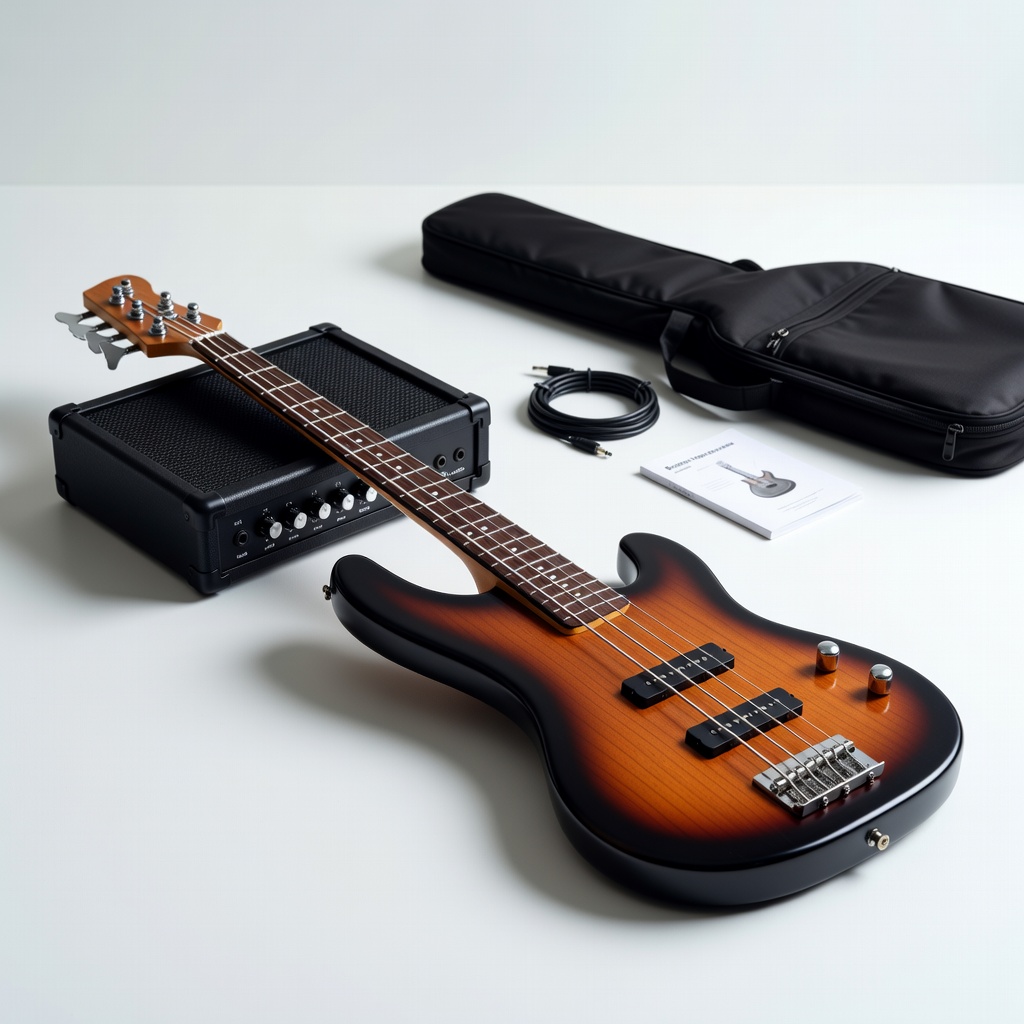 Donner DDB-100 Beginner Electric Bass Guitar Kit with Amp