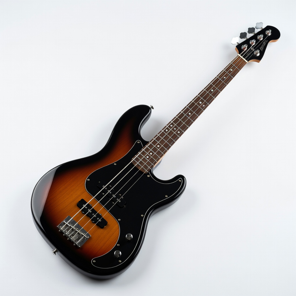 Donner Electric Bass Guitar Kit Sunburst Full Size 4 String Bass