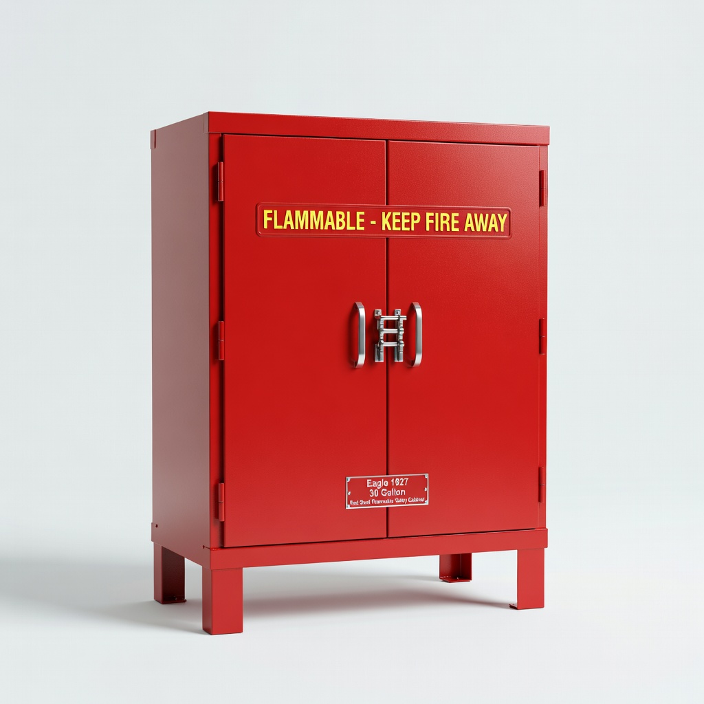 Eagle 1927 Red Steel Flammable Safety Cabinet, 30 Gallon