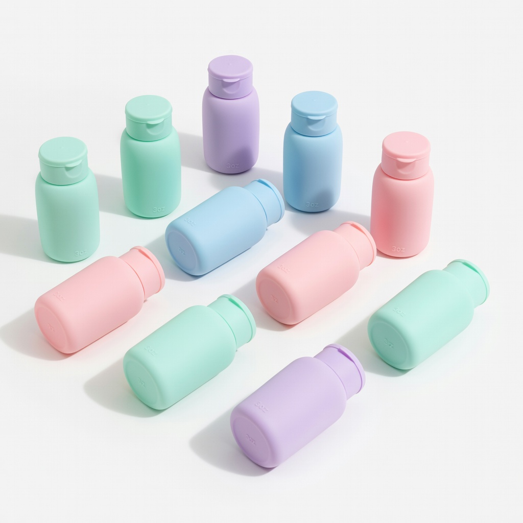 Easyezy 12 Pack Silicone Travel Bottles (3oz)