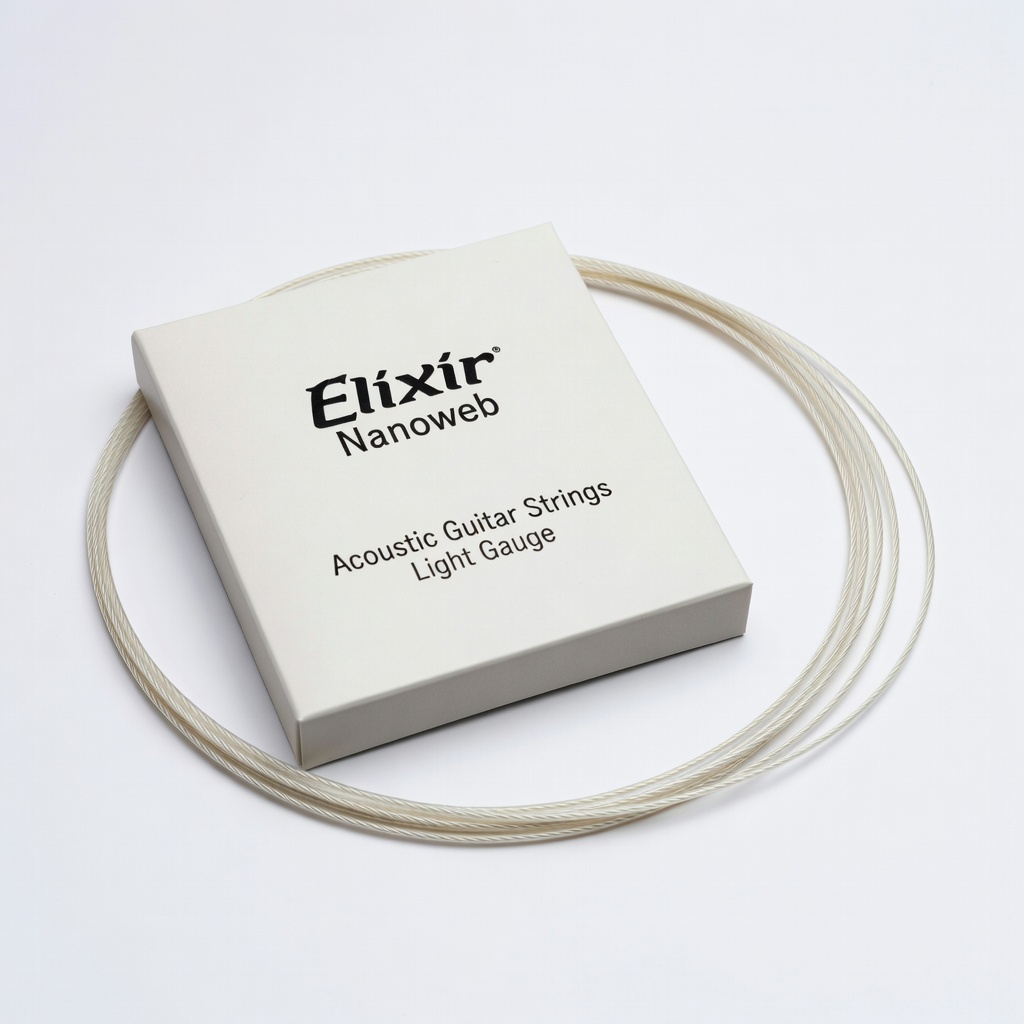 Elixir Nanoweb Acoustic Guitar Strings (Light Gauge)