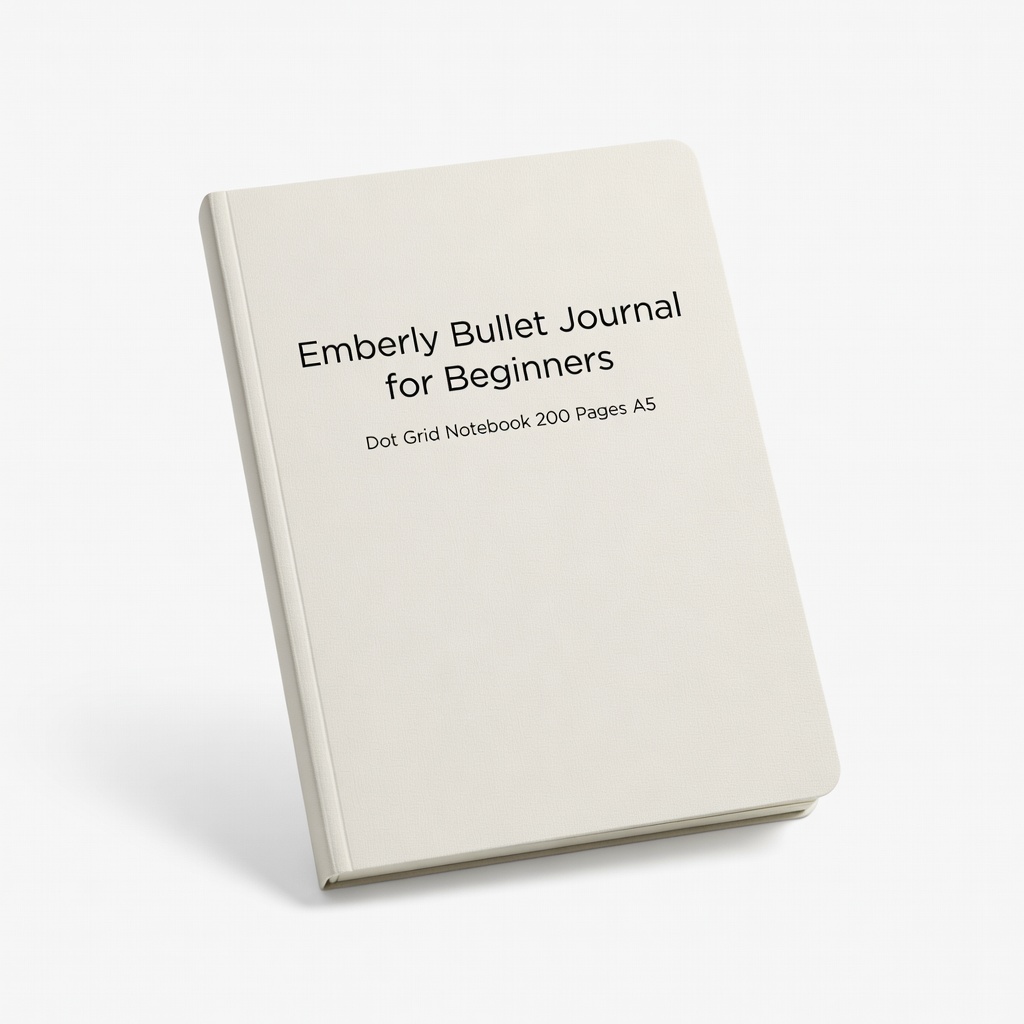 Emberly Bullet Journal for Beginners, Dot Grid Notebook 200 Pages A5