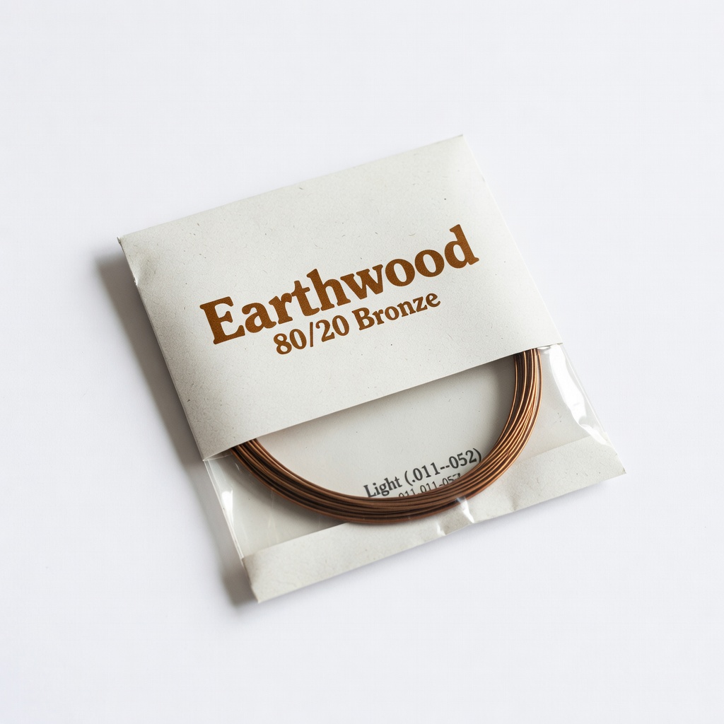 Ernie Ball Earthwood 80/20 Bronze Acoustic Guitar Strings, Light (.011-.052)