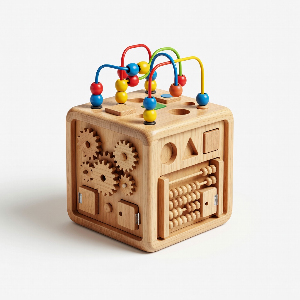 EverEarth Wooden Multi Activity Cube