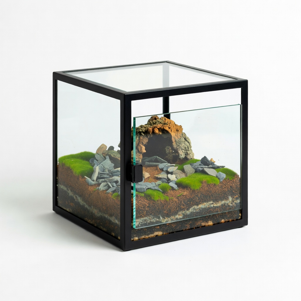 Exo Terra Mini Glass Terrarium 8x8x8 Inch