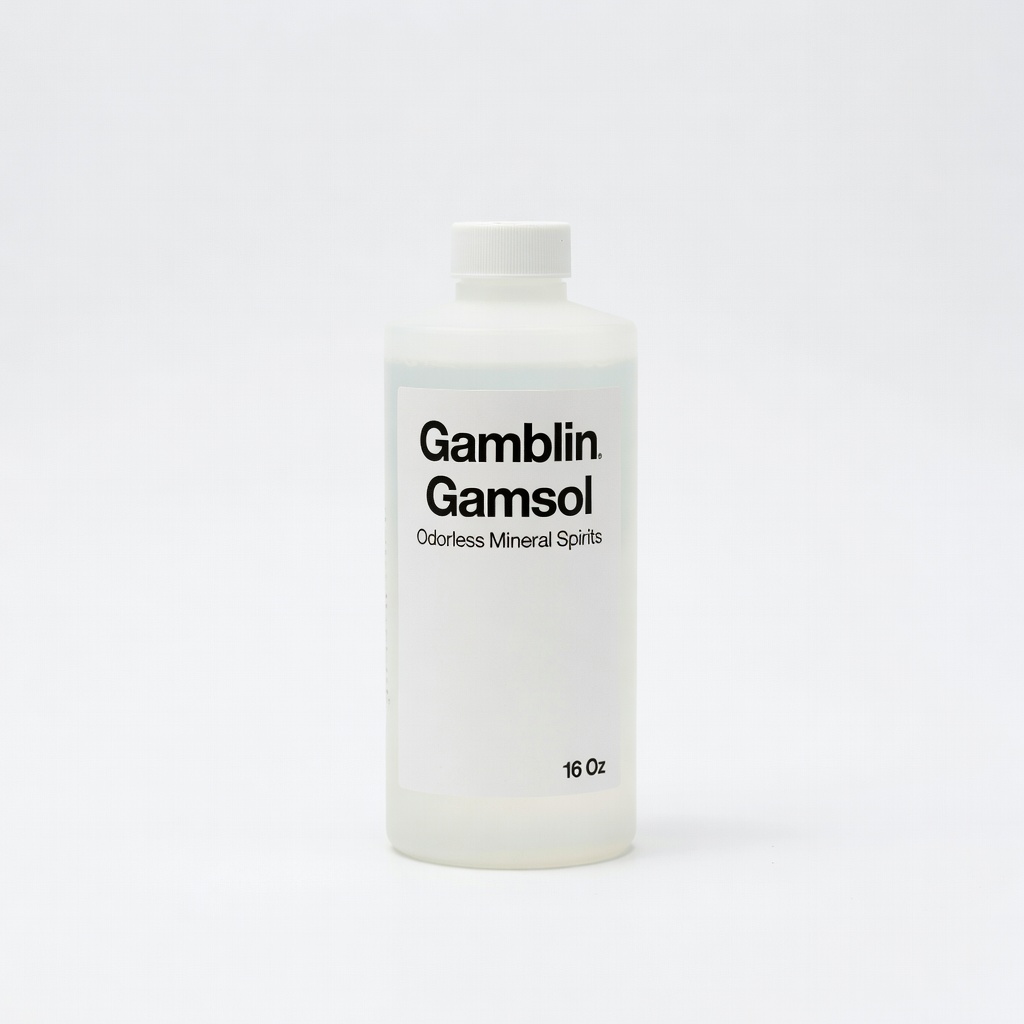 Gamblin Gamsol Odorless Mineral Spirits, 16 Oz