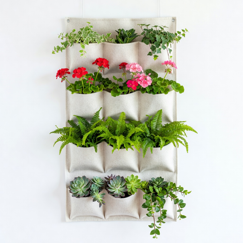 Gardening Grace Felt Pocket Vertical Planter