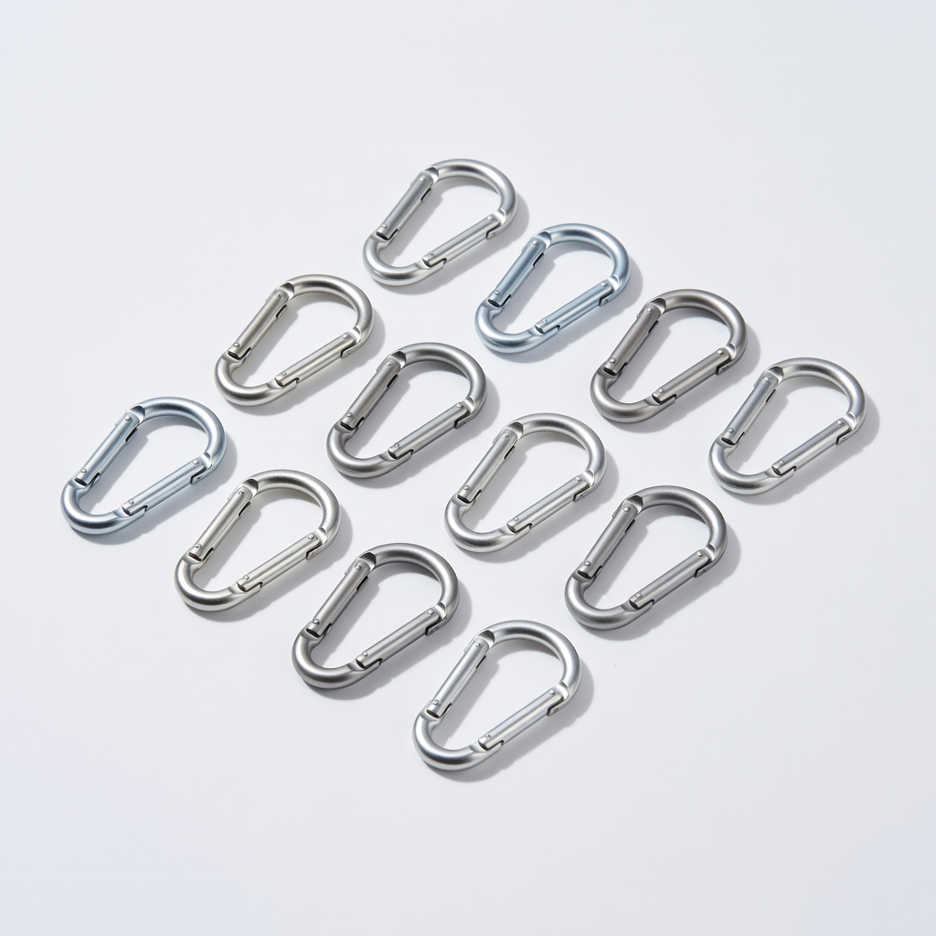 GBSELL 12 Pack Mini Aluminum Carabiner Clips (3 Inch)