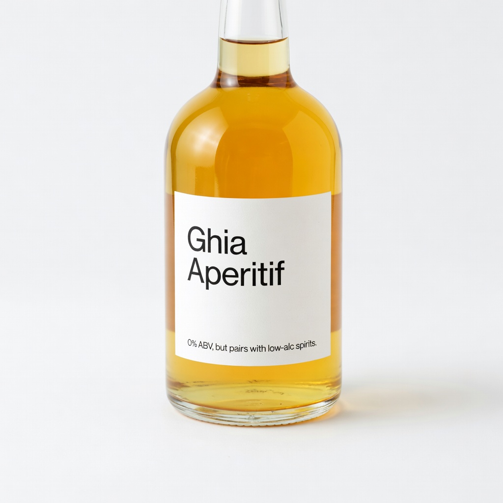 Ghia Aperitif (0% ABV, but pairs with low-alc spirits)