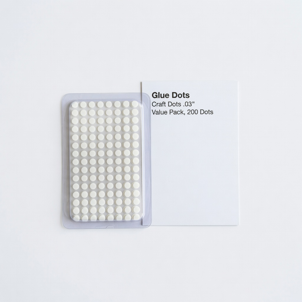 Glue Dots Craft Dots .03" Value Pack, 200 Dots