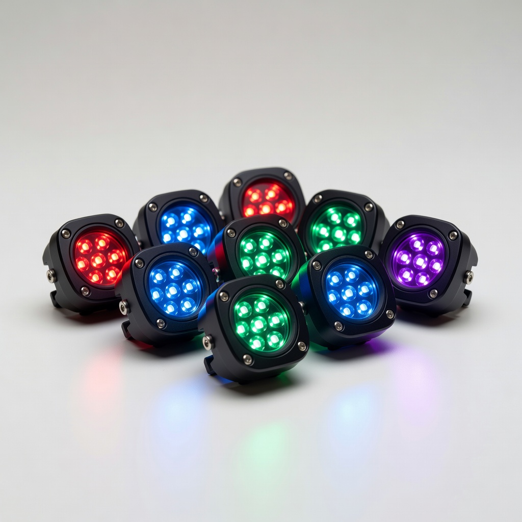 GTR Lighting 8PC RGB LED Rock Lights