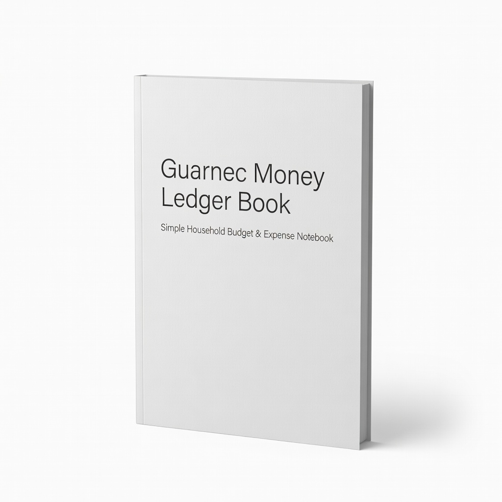 Guarnec Money Ledger Book: Simple Household Budget & Expense Notebook