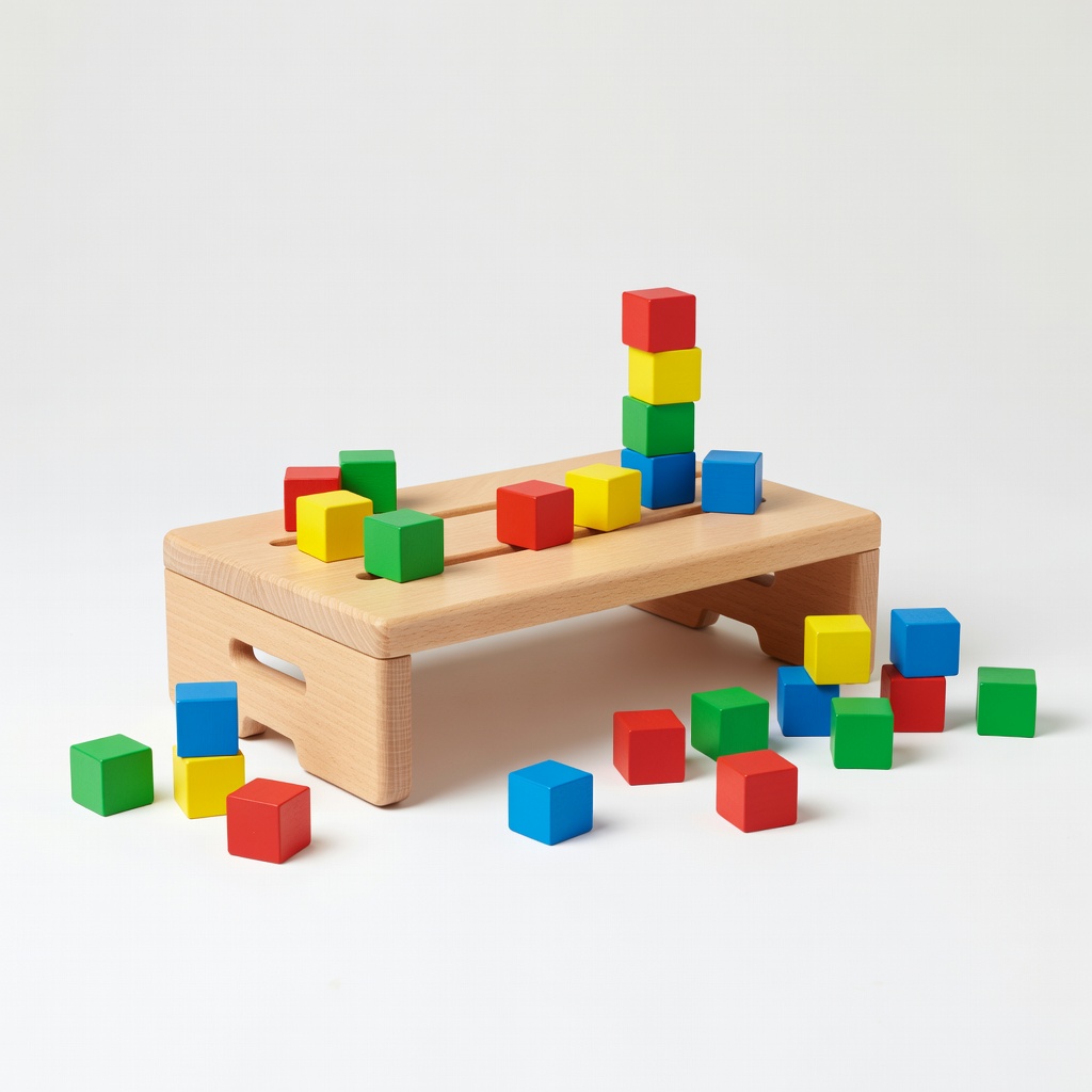 Hape Pound & Tap Bench with Activity Cube Elements (adaptable for cube builds)