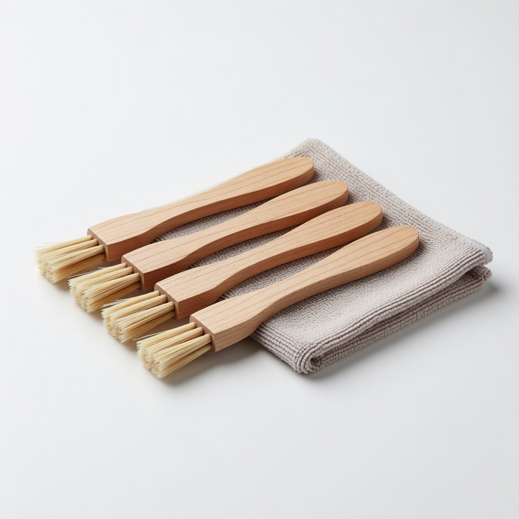 Harmonica Cleaning Kit with Brushes and Cloth