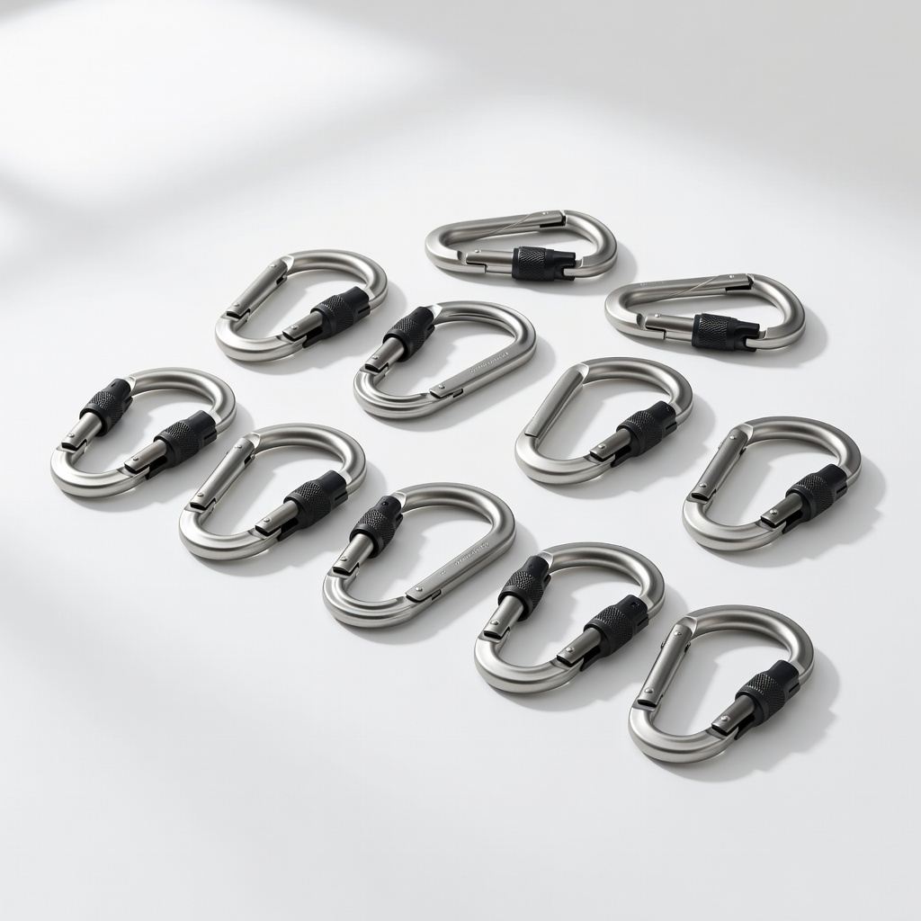 HiKiss Locking Carabiner Clips 10-Pack