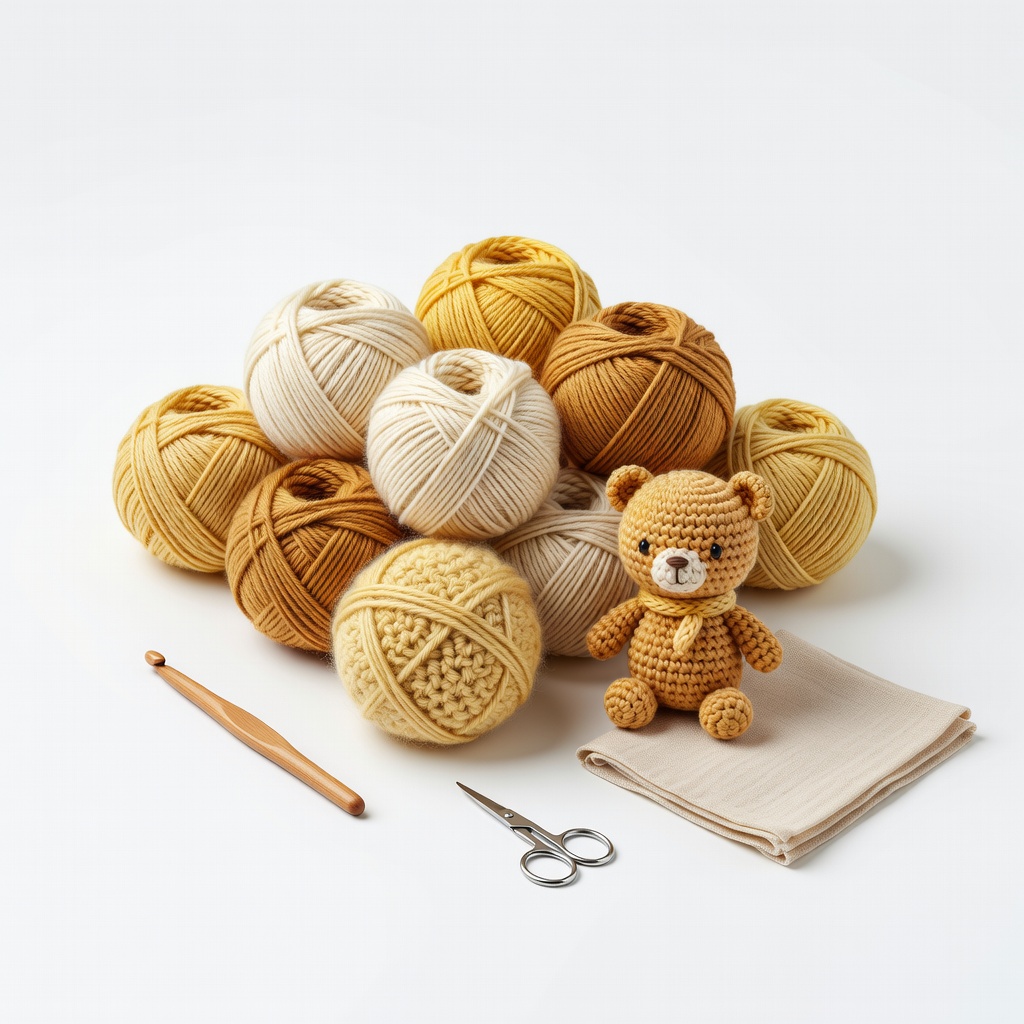 Honey-Bear Crochet Yarn Set, 10 Balls for Beginners