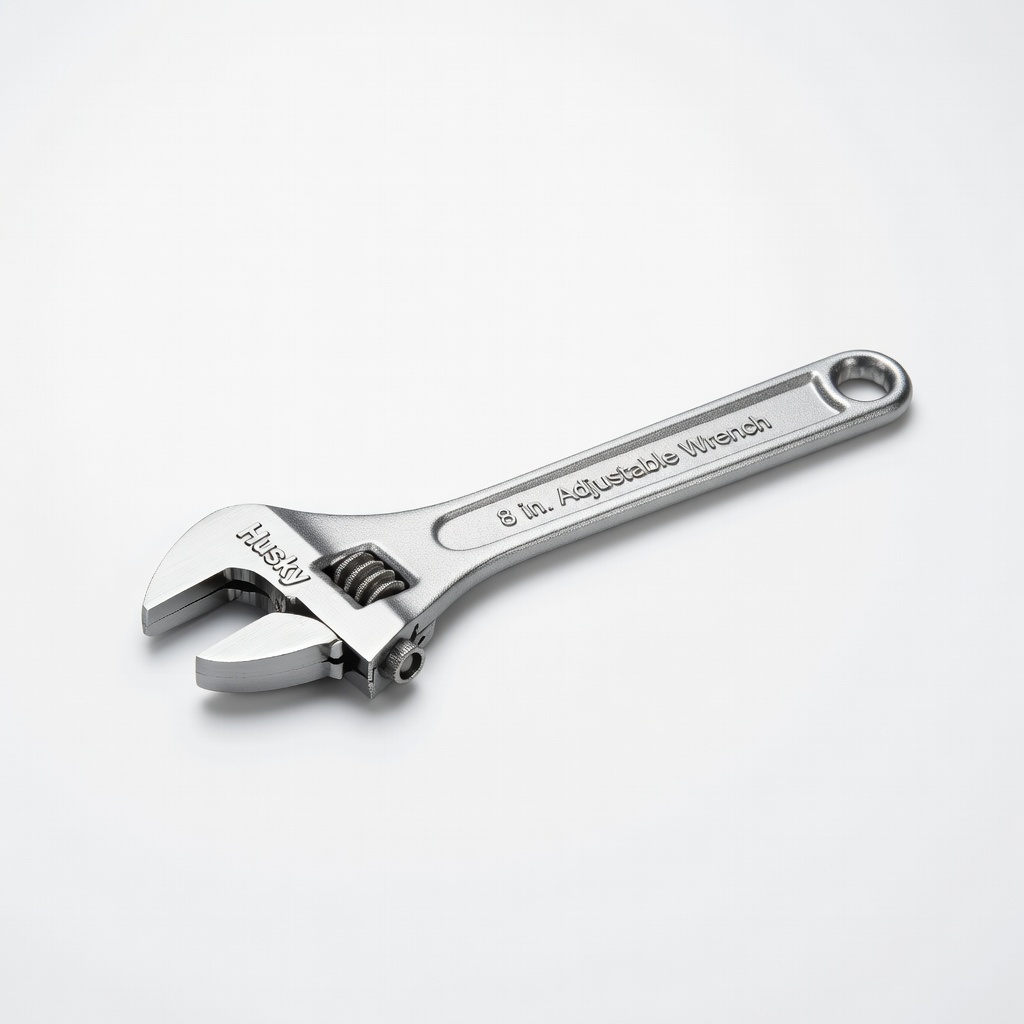 Husky 8 in. Adjustable Wrench