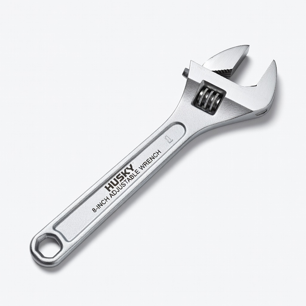 Husky 8-Inch Adjustable Wrench