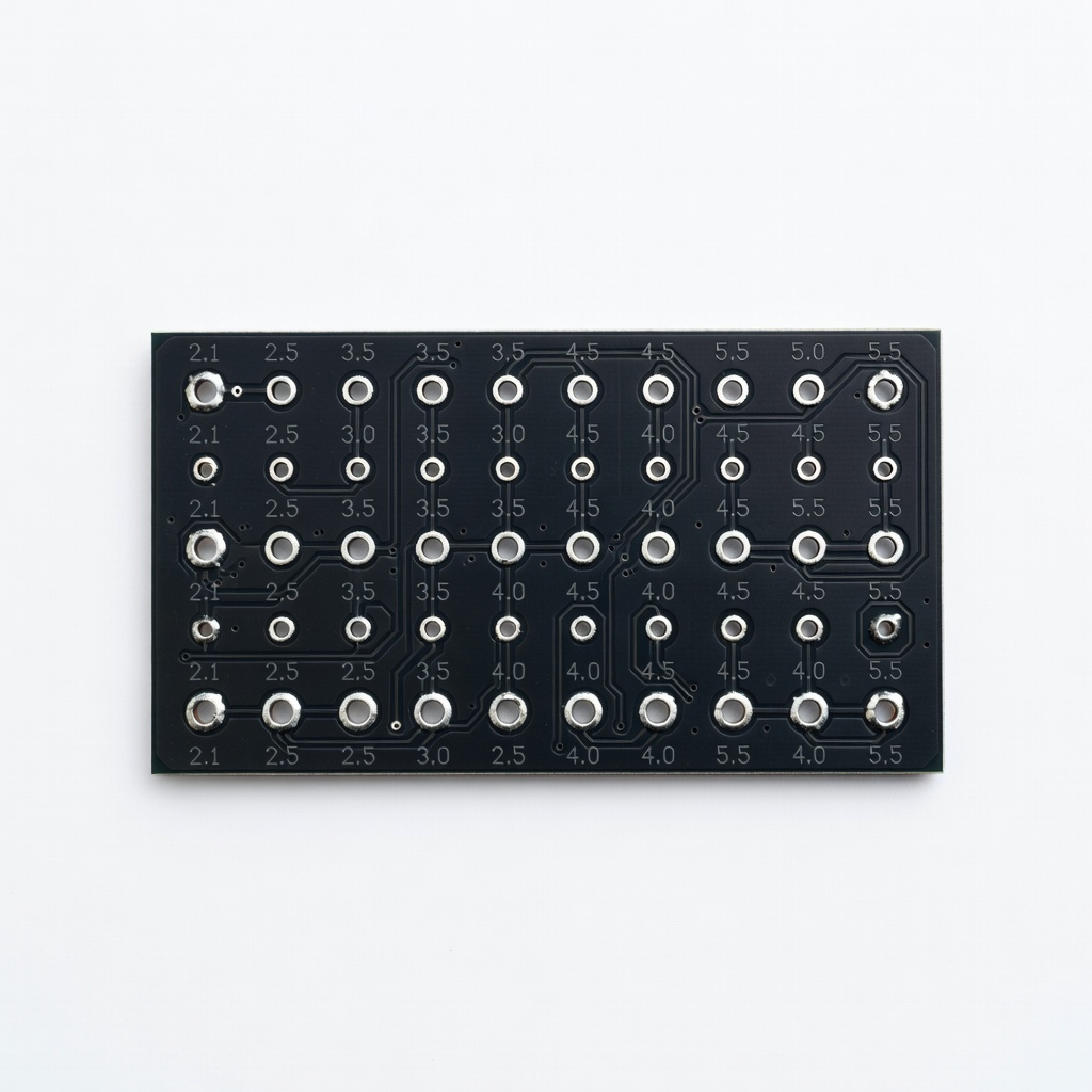 JacobsParts DC Power Jack Barrel Size Test Board