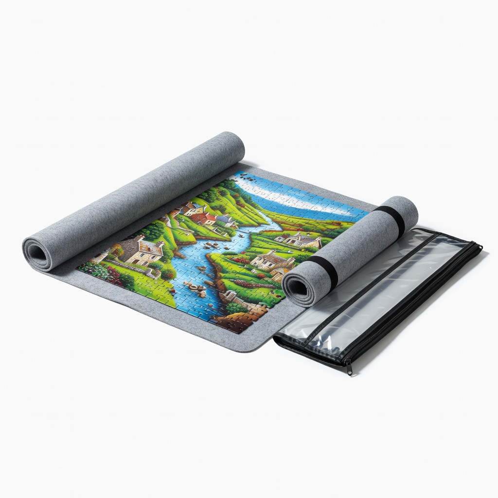 Jigsaw Puzzle Roll Up Mat Saver 34x26 Inch with Zipper Bag