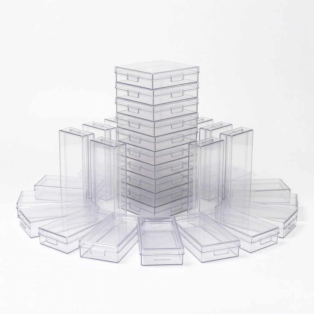 Jpsor 50 Pack 3.75" Clear Plastic Action Figure Display Cases
