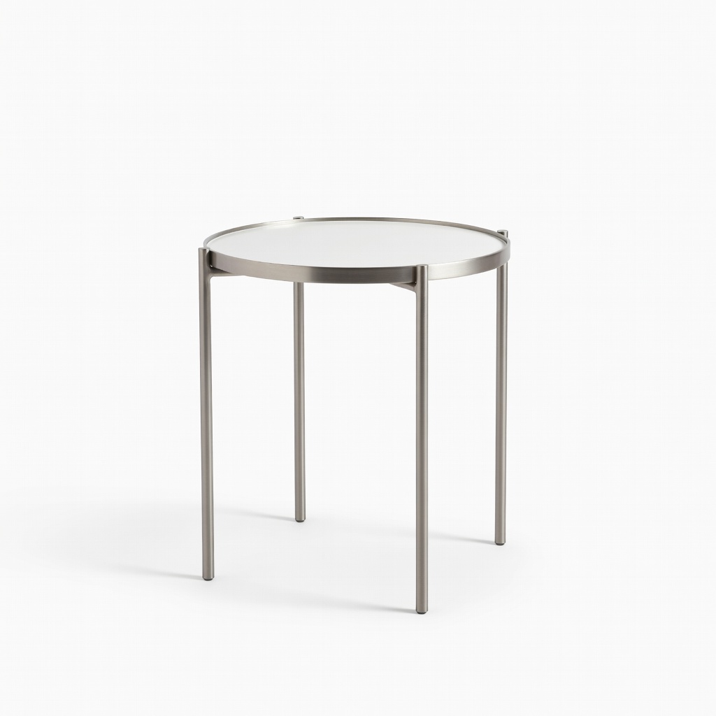 Kate and Laurel Agatha Round Metal Accent Table