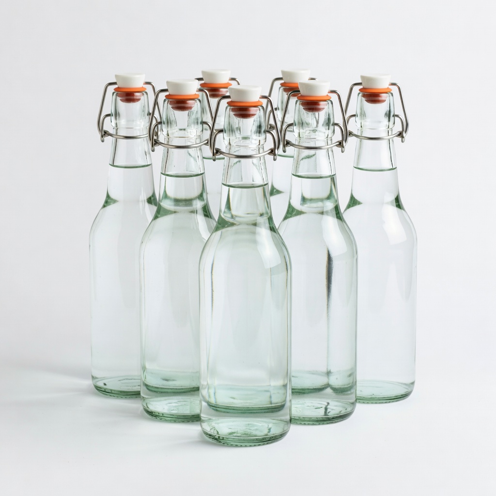 Kegco Flip-Top Glass Bottles (6-pack, 16 oz)