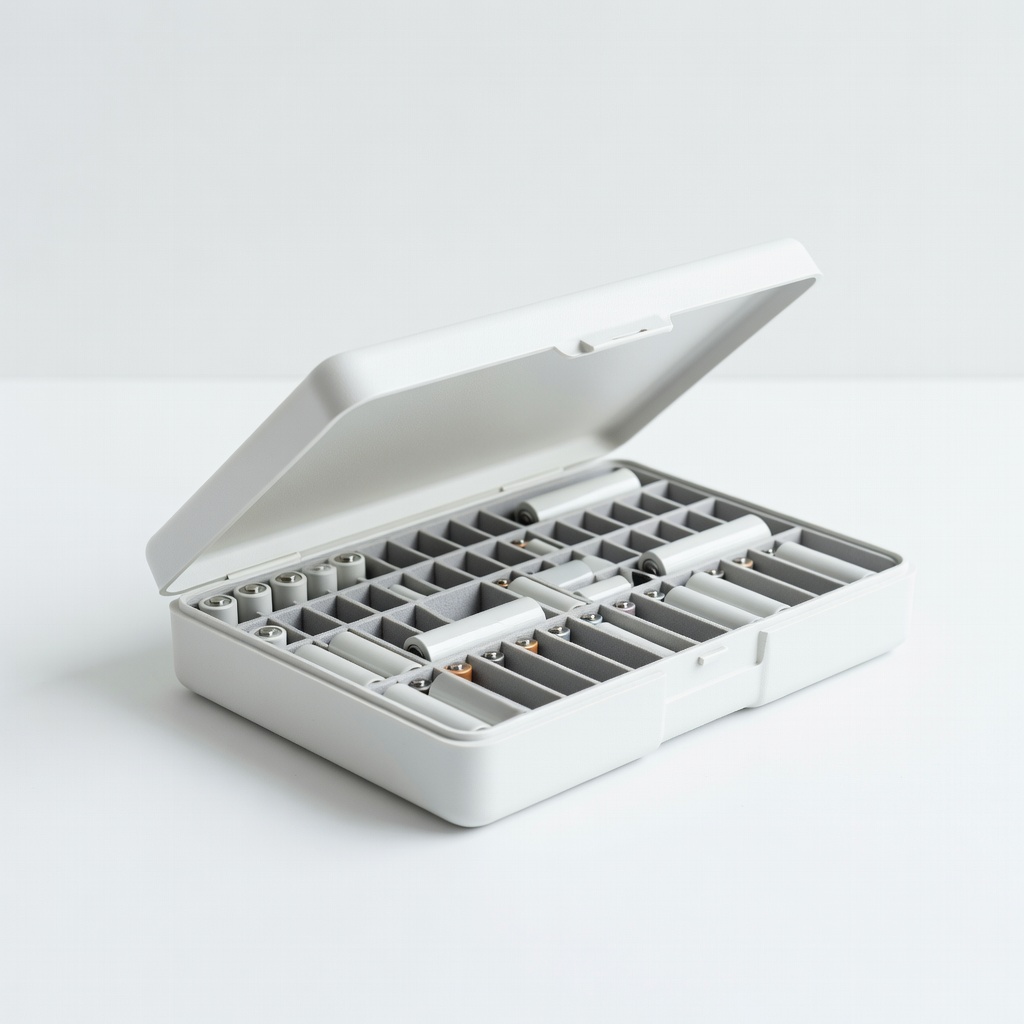 Kloveo 52 Slots Batteries Organizer Storage Case