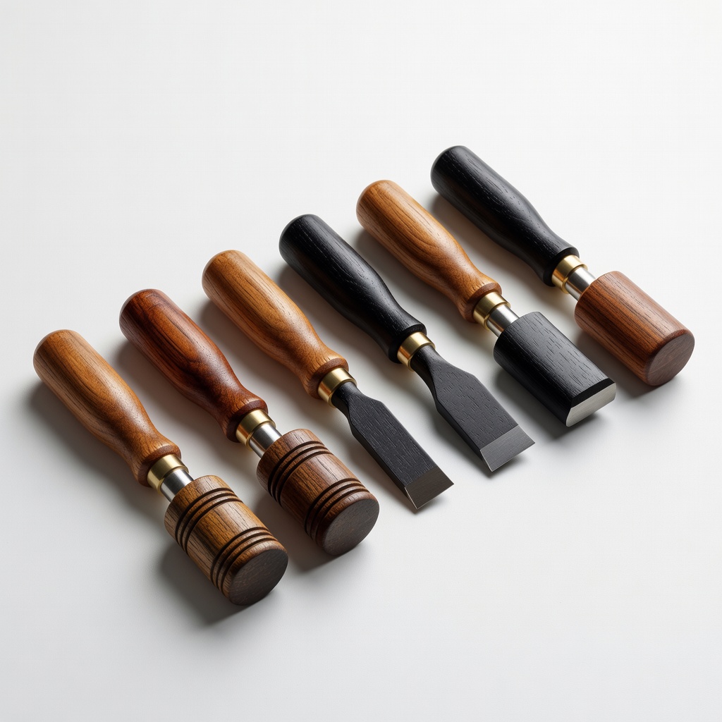 Leather Burnisher Tool Set, 6PCS Leather Edge Slicker Beveler