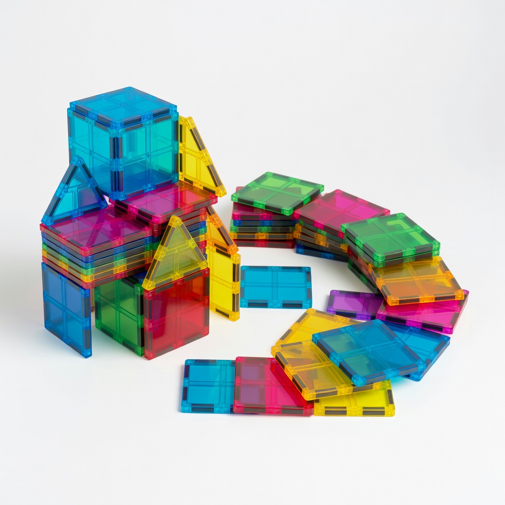 Magna-Tiles 100 Piece Clear Colors Set