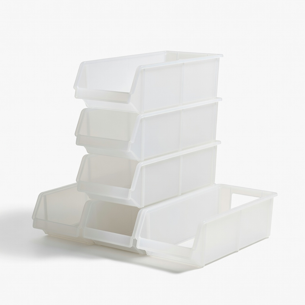 mDesign Plastic Stackable Storage Organizer Bins