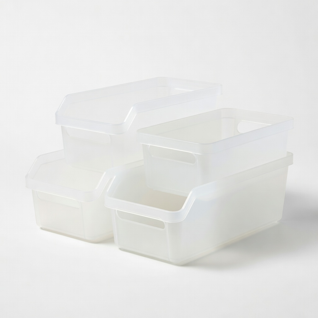 mDesign Plastic Storage Organizer Bin Set