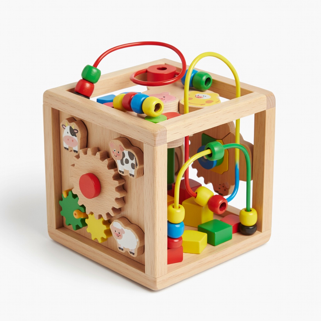 Melissa & Doug Fold & Go Wooden Activity Cube