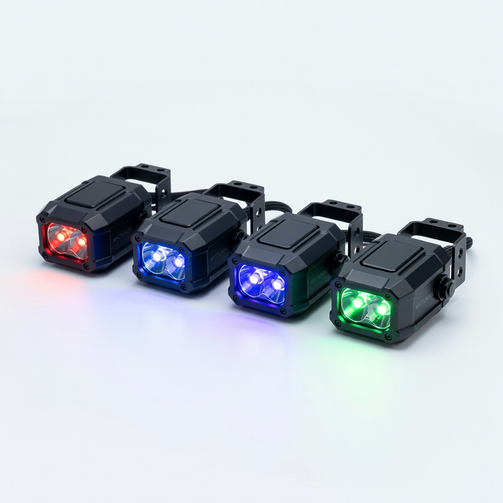 MICTUNING Wireless RGB LED Rock Lights (4PCS)