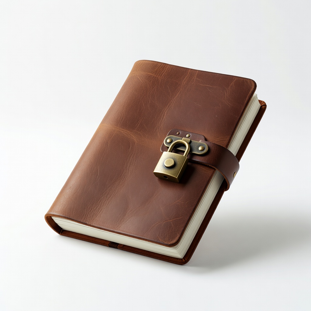 Moonster Leather Journal with Lock