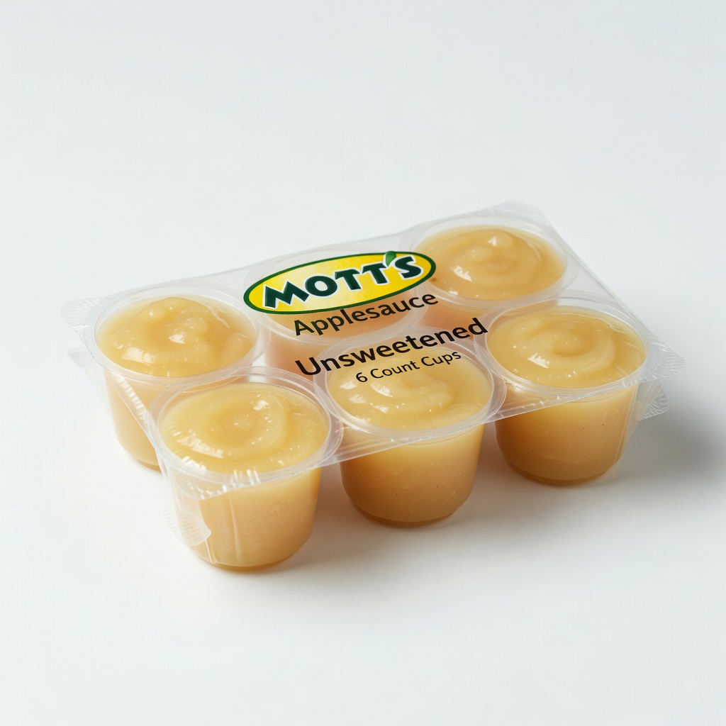 Mott's Applesauce, Unsweetened, 6 Count Cups