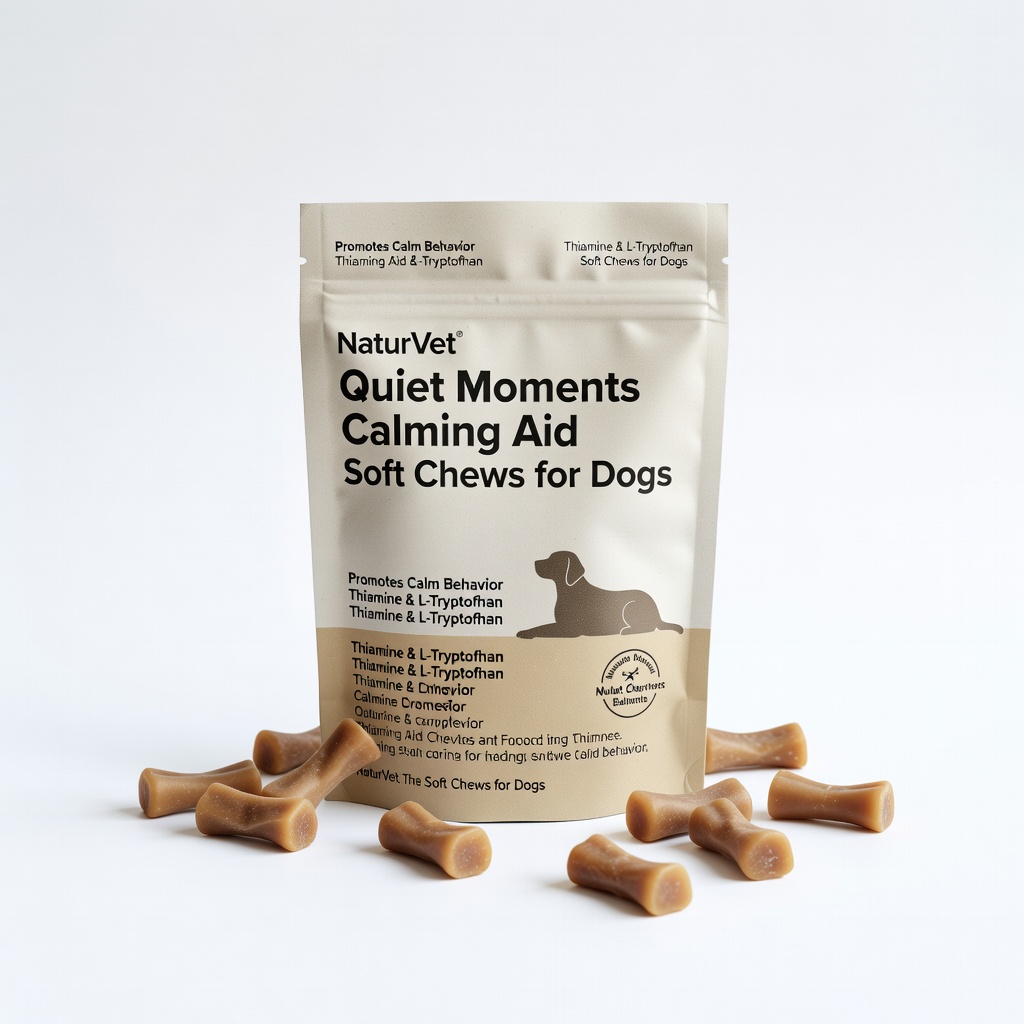 NaturVet Quiet Moments Calming Aid Soft Chews for Dogs