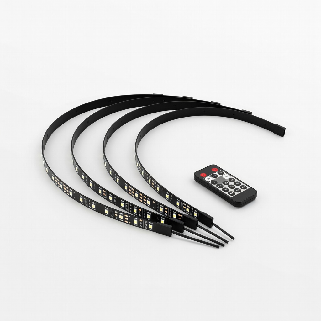 Nilight 4PCS Truck Bed Lights LED Strip with Wireless Remote