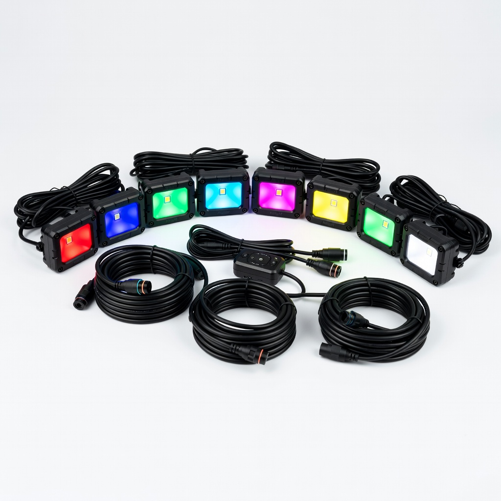 Nilight 8PCS BA09 RGB LED Rock Lights