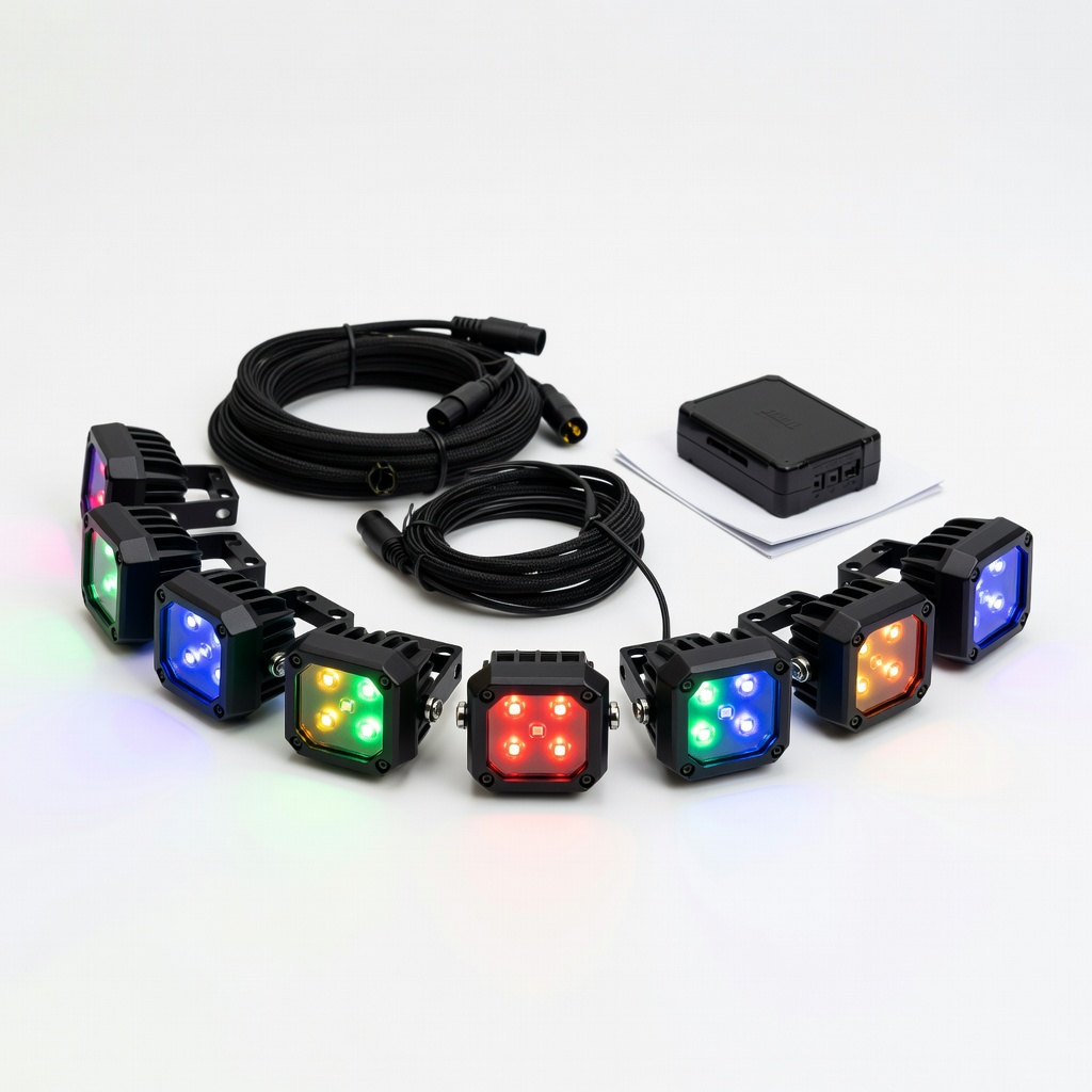 Nilight BA09 8PCS RGB LED Rock Lights Kit