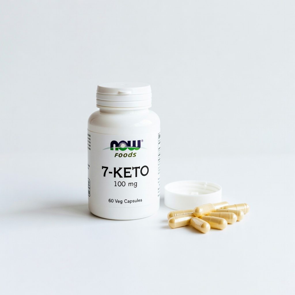 NOW Foods 7-KETO 100 mg, 60 Veg Capsules