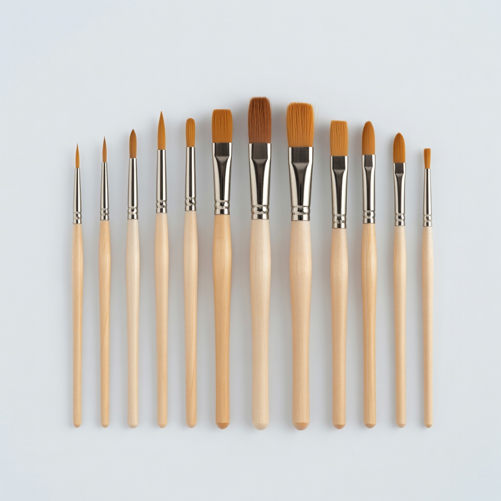 Ohuhu Synthetic Watercolor Brushes Set, 12 Sizes