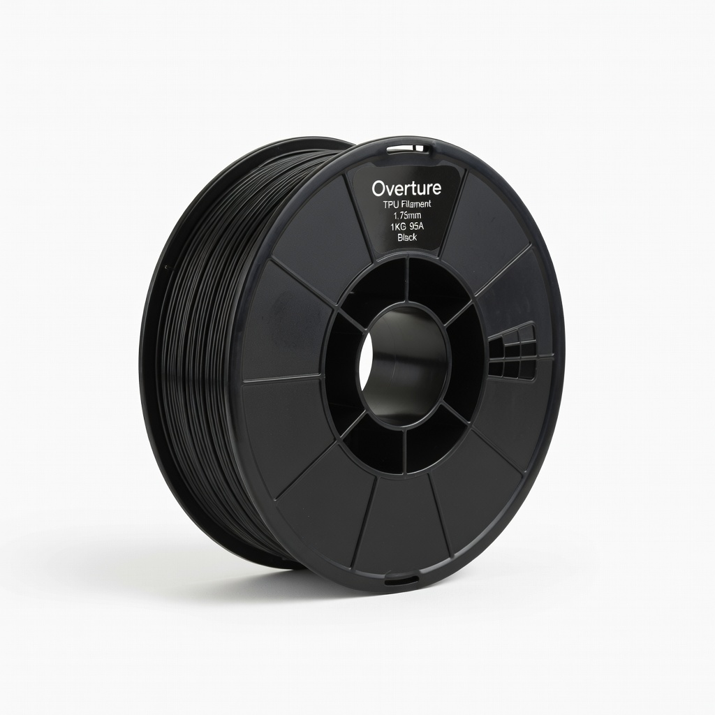 Overture TPU Filament 1.75mm 1KG 95A Black