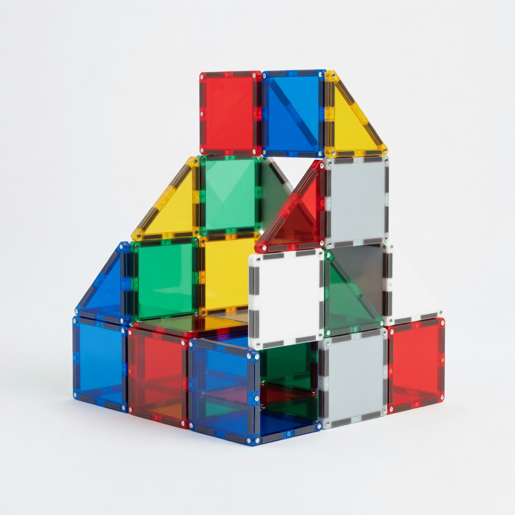 PicassoTiles 100 Piece Magnetic Building Tiles Set
