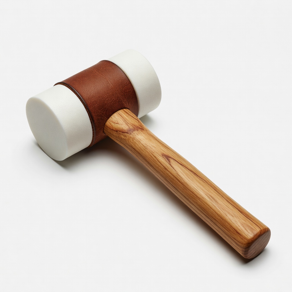 Poly Head Leather Mallet, 8oz