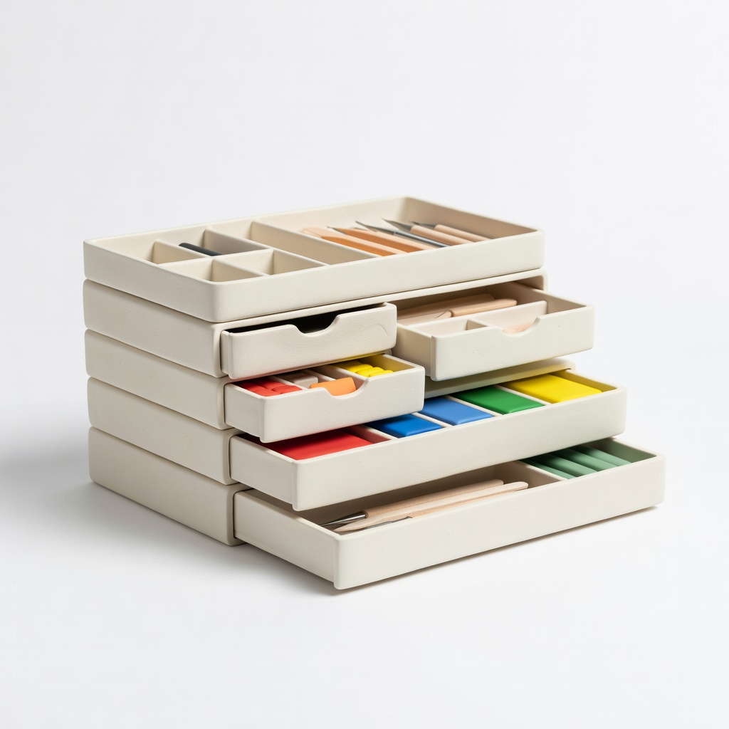 Polymer Clay Storage Box Organizer